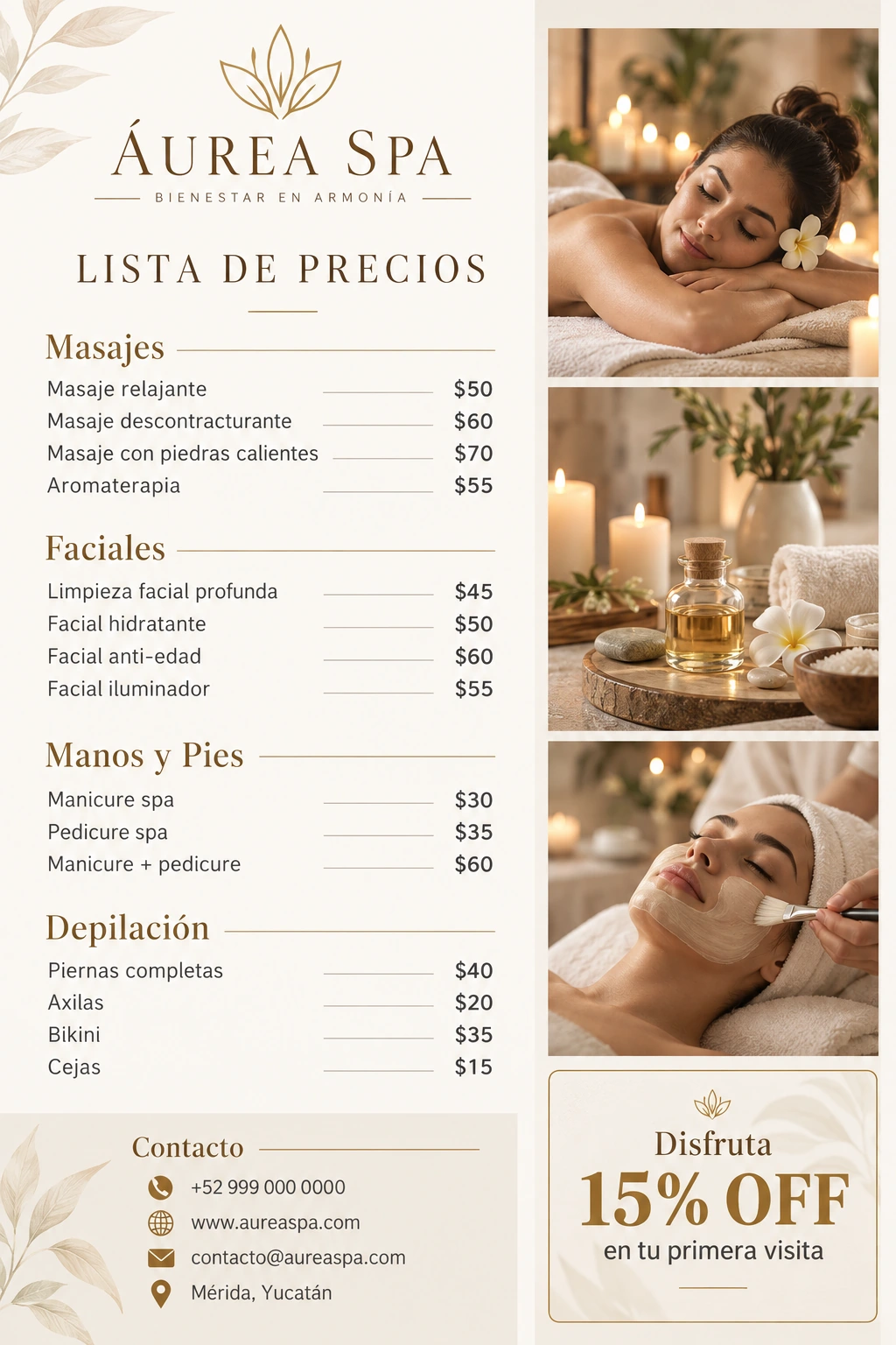 Vista previa del catálogo ÁUREA SPA